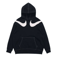 (WMNS) Nike As W Nsw Swsh Flc Gx Hoodie Casual Sports Knit Pullover Hoodie Black DD5581-010