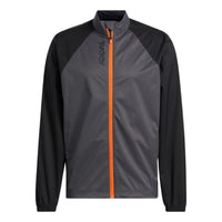 adidas Colorblock Golf Sports Water Repellent Long Sleeves Jacket Gray Black HF9187