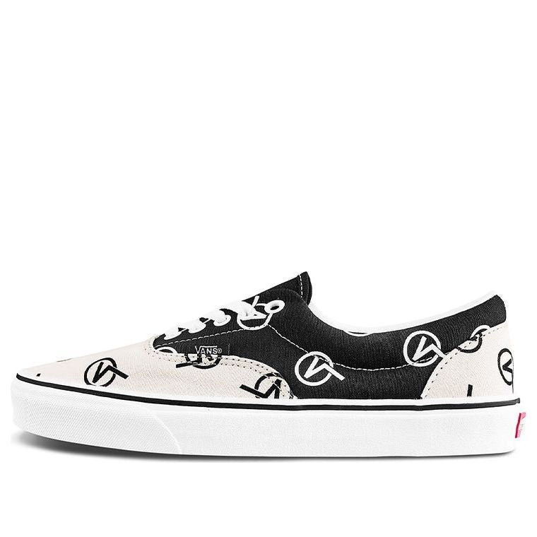 Vans Era Full Print Retro Casual Skate Shoes Unisex Black Beige 'Black White' VN0A4BV417H
