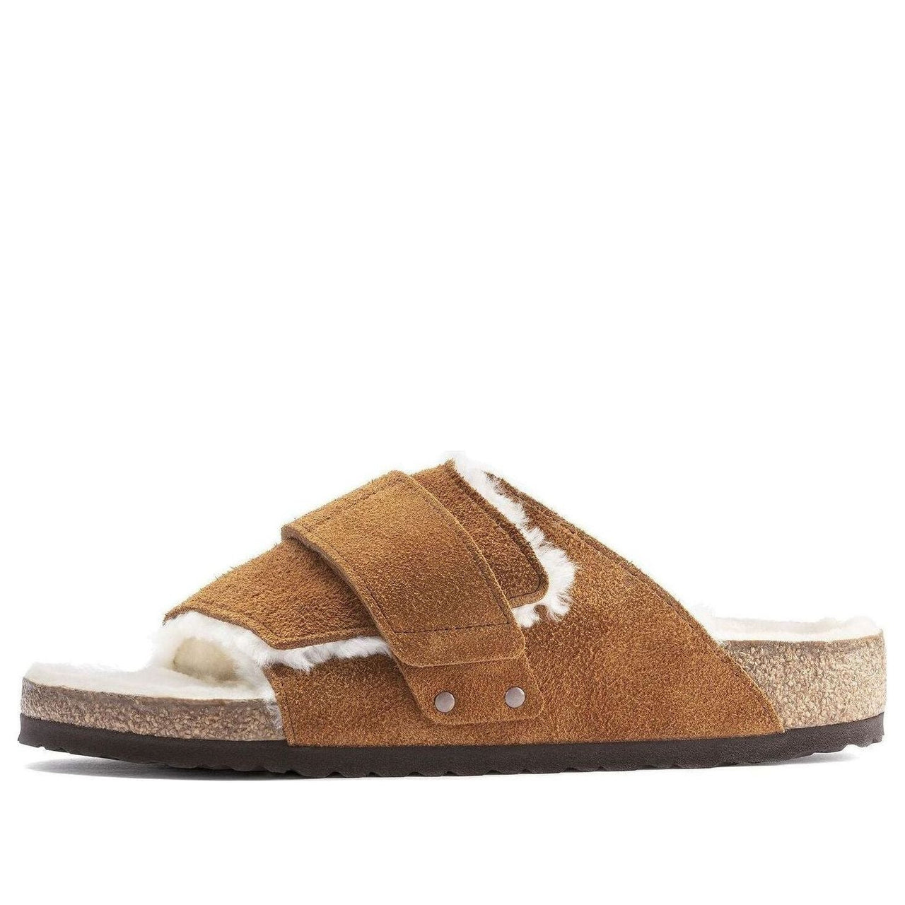 Birkenstock Kyoto Shearling Suede Leather 'Mink' 1023202