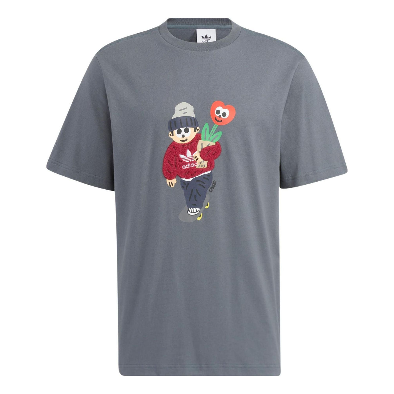 adidas Originals x Charr Morita Crossover Valentine's Day Tee 'Grey' HR3475