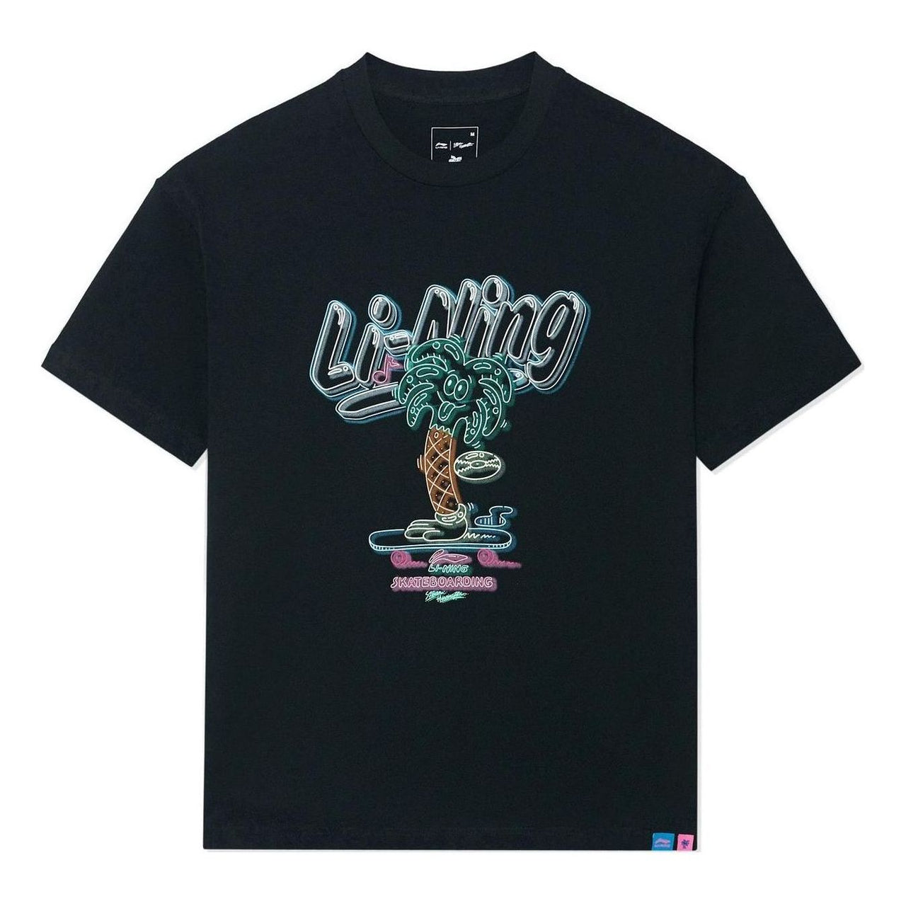Li-Ning x Steven Harrington Graphic T-shirt 'Black' AHSSC47-1