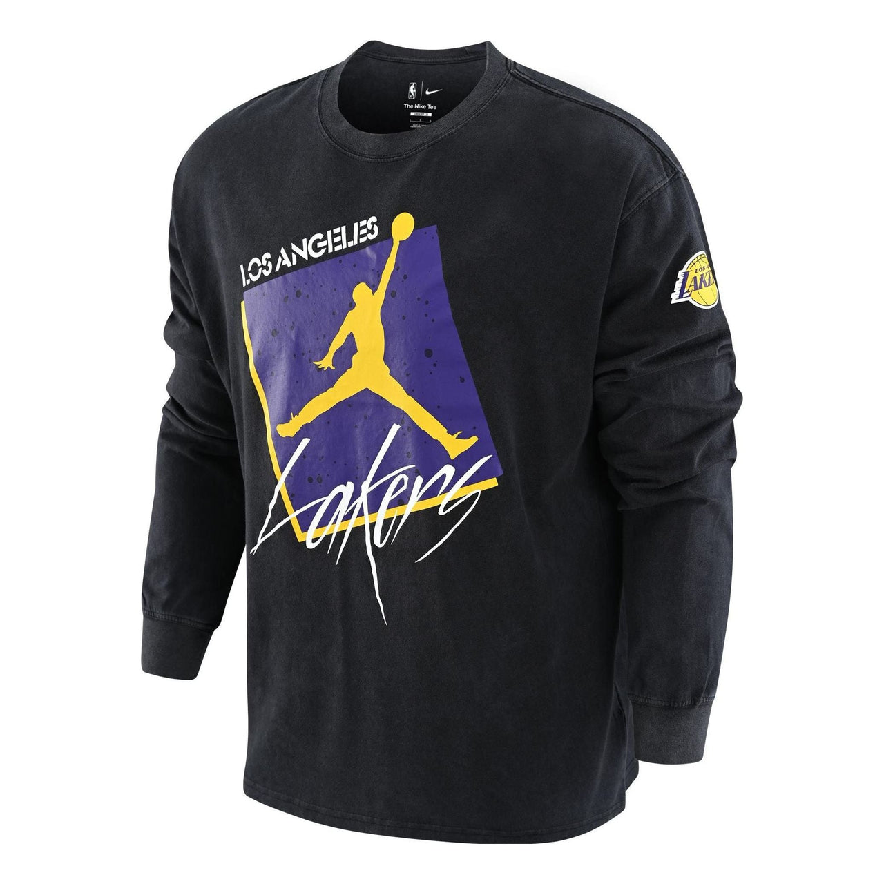 Air Jordan Los Angeles Lakers Courtside Max90 Long-sleeve T-shirt 'Black' DV5748-010