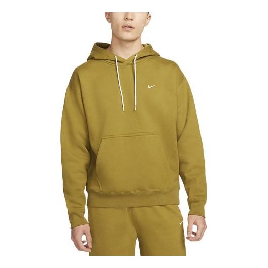 Men's Nike Logo Embroidered Solid Color Fleece Lined Earthy Yellow DA0316-318