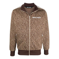 Palm Angels Leopard Track Jacket 'Brown White' PMBD001S22FAB0076103