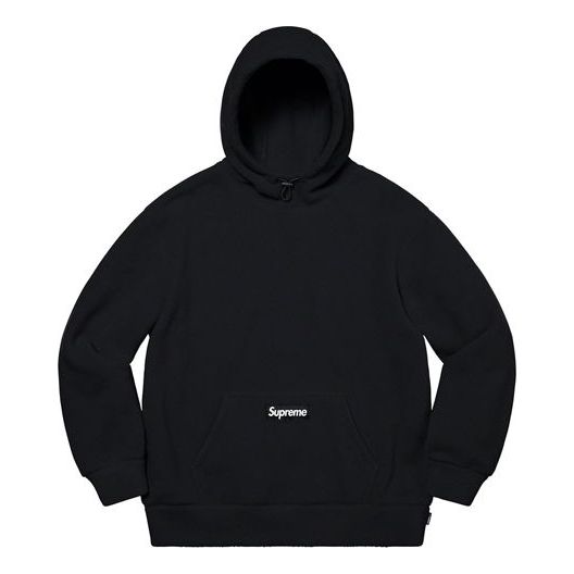 Supreme Polartec Hooded Sweatshirt 'Black White' SUP-FW20-314