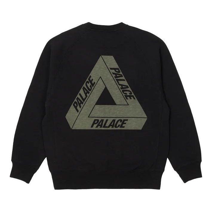 Palace FW22 Tri-Ferg Slub Crew Sweater 'Black' P23CS139