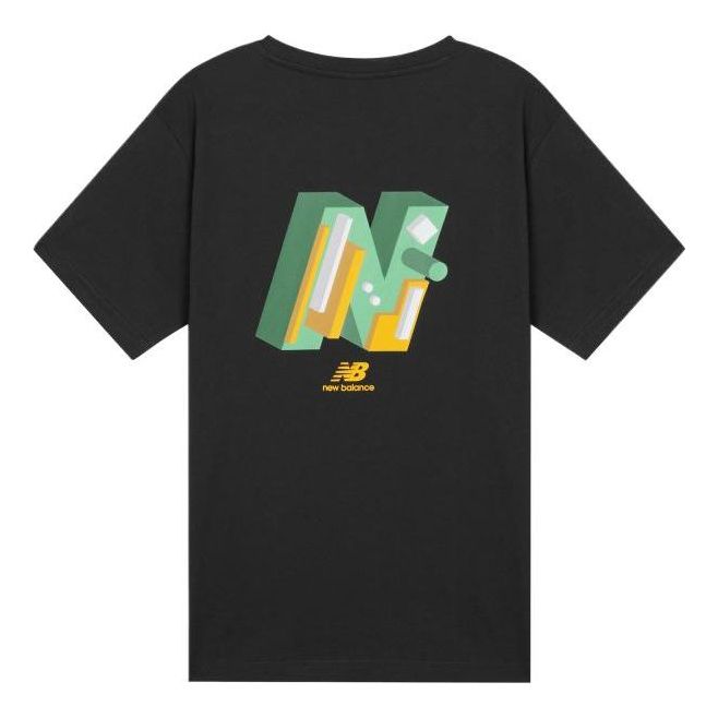 New Balance Classic Graphic Print Tee 'Black Green' AMT12366-BK
