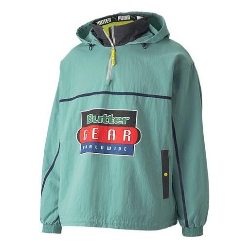 PUMA X Butter Goods Lightweight Pop Over Top Half Zip Hoodie 'Green' 534055-50