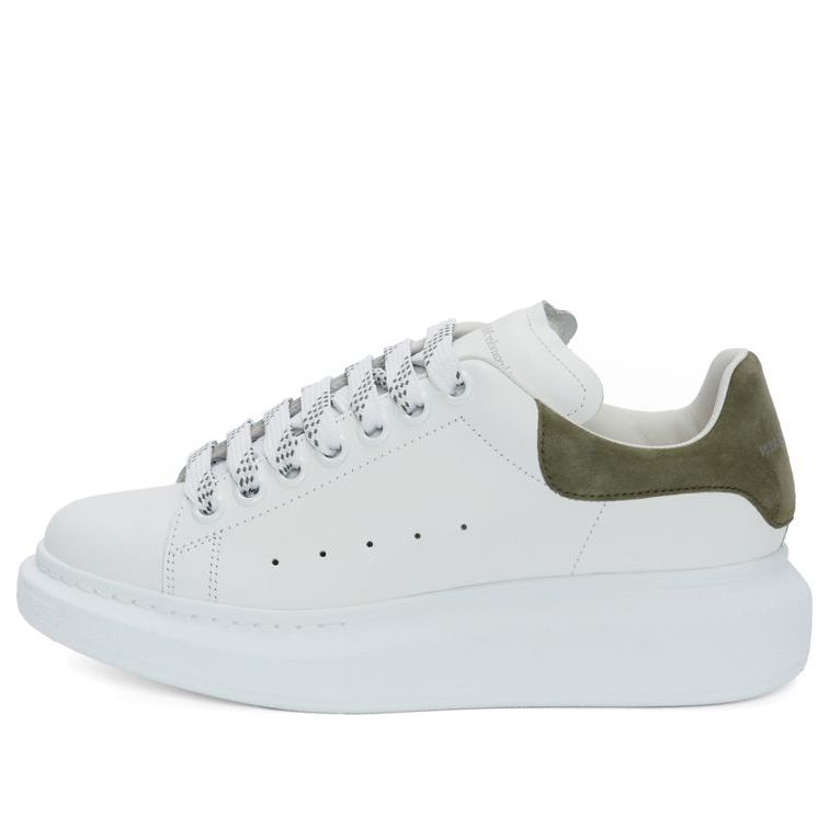 (WMNS) Alexander McQueen Oversized Sneaker 'White Khaki Green Suede' 553770WHGP79443