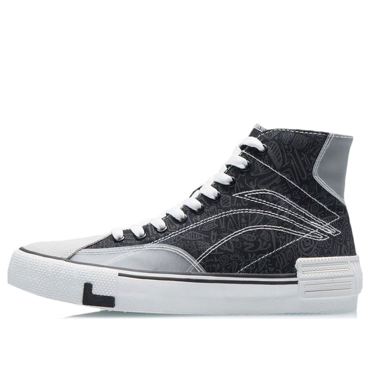 (WMNS) Li-Ning Wei Wu Canvas Hi 'Black Grey' AECR012-2