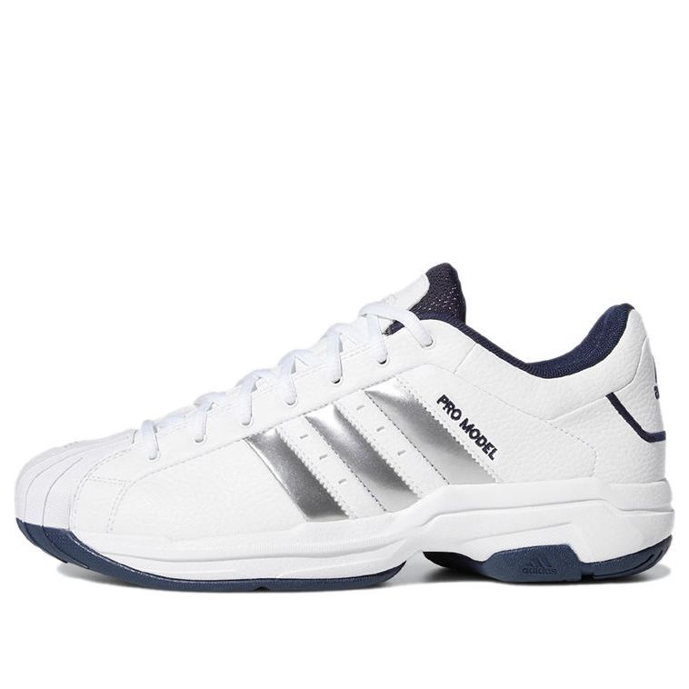 adidas Pro Model 2G Low 'White Silver Metallic Navy' H68051