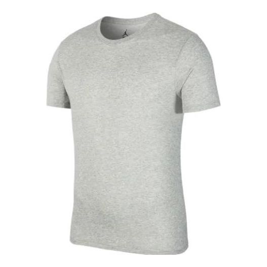 Men's Jordan Dri-Fit Solid Color Quick Dry Round Neck Short Sleeve Gray T-Shirt 743037-063