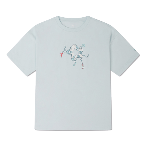 (WMNS) Converse Nautical Tee 'Ocean Blue' 10025880-A03
