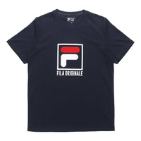 FILA Alphabet Logo Printing Round Neck Casual Short Sleeve Blue F51M128124F-NV