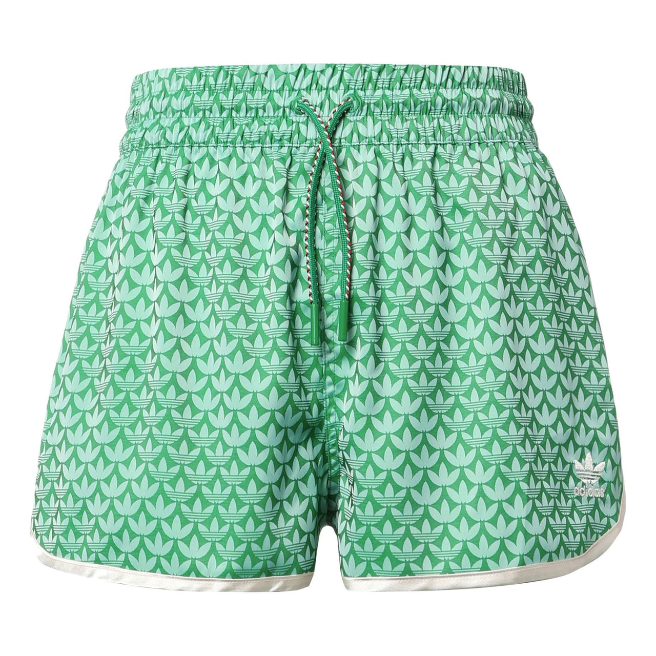 (WMNS) adidas Adicolor High Waist Monogram Short 'Green' IK7888