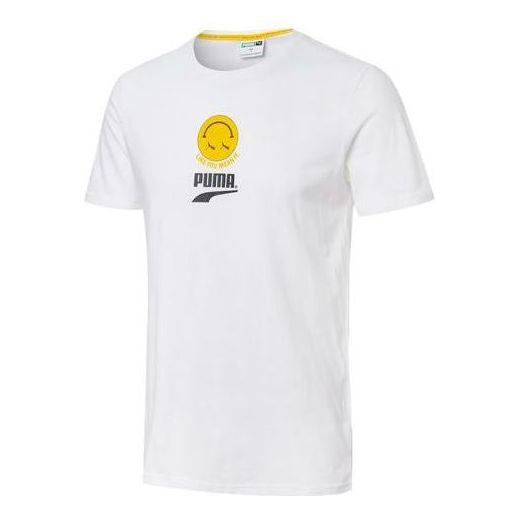 PUMA Graphic Tee 'White Black Yellow' 599151-92