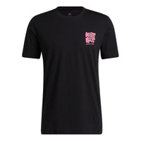 adidas Lil Stripe Boba Funny Printing Logo Basketball Sports Short Sleeve Black HB5486