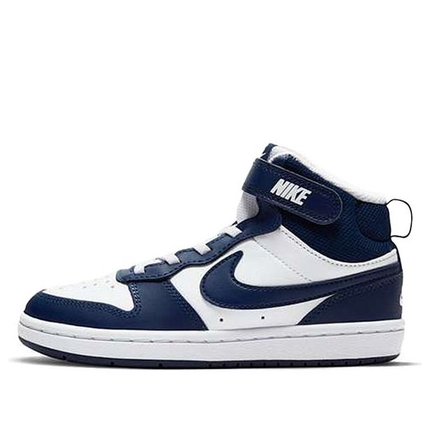 (PS) Nike Court Borough Mid 2Velcro 'White Signal Blue' CD7783-107