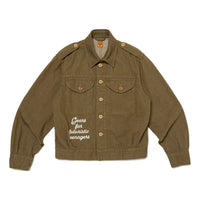 HUMAN MADE Military Denim Jacket 'Olive Drab' HM25JK007