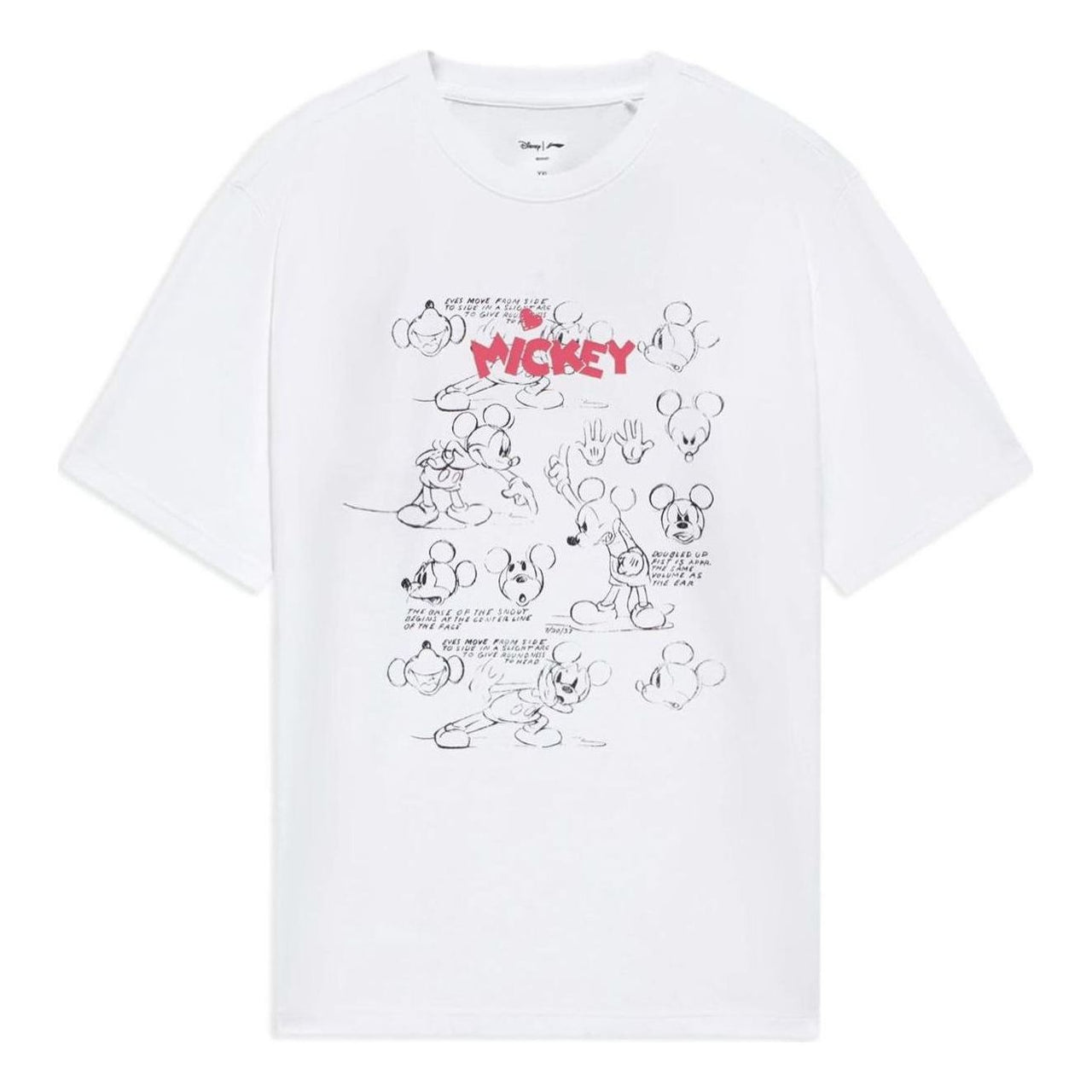 Li-Ning x Disney Mickey Mouse Graphic T-shirt 'White' AHSS947-3