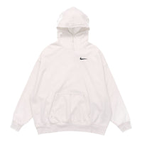 (WMNS) Nike Embroidered Logo Loose Hoodie Autumn White DM6202-030