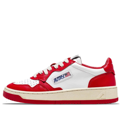 Autry Medalist Low Leather 'Red White' AULM-WB02