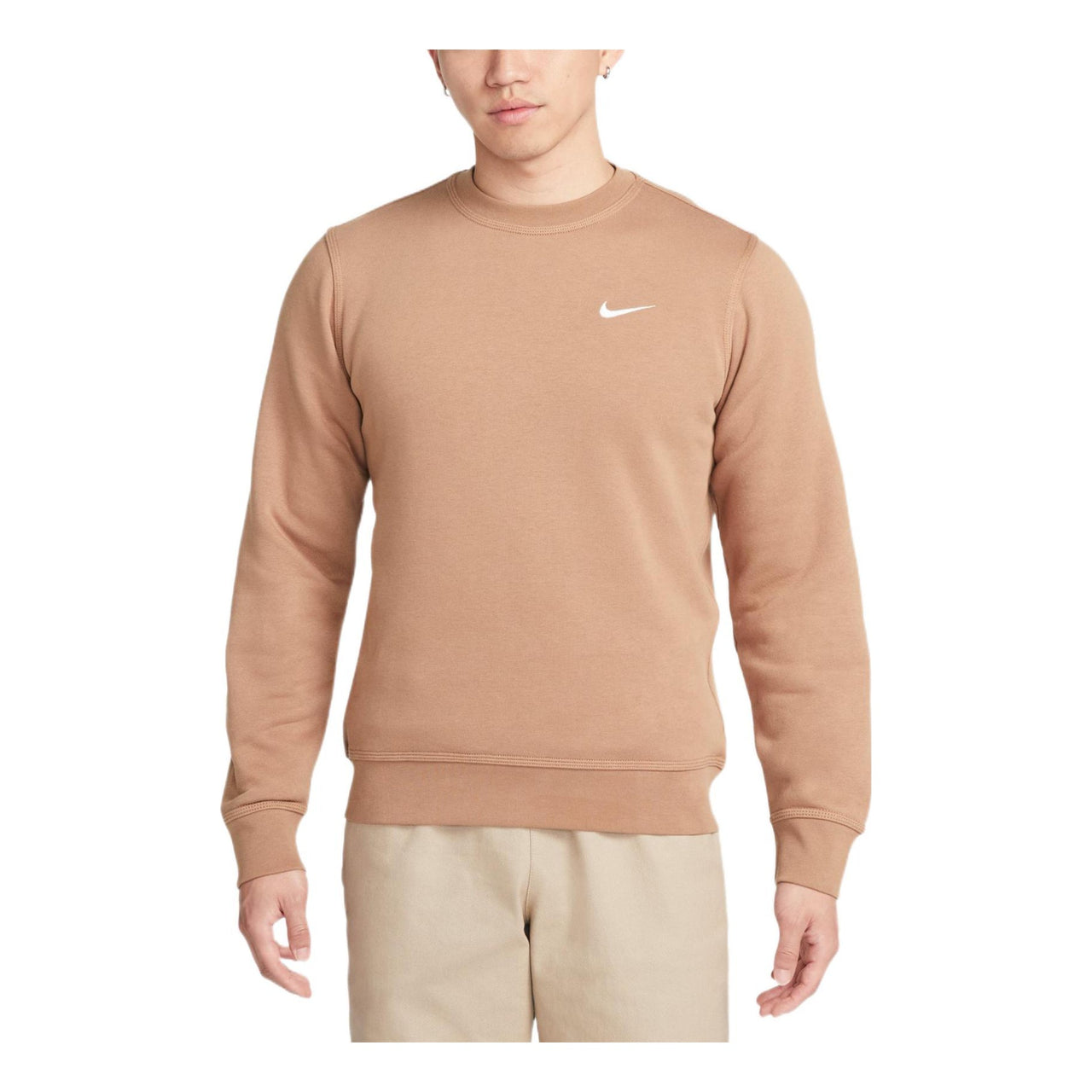 Nike logo crew neck sweatshirt 'Brown' 916609-258