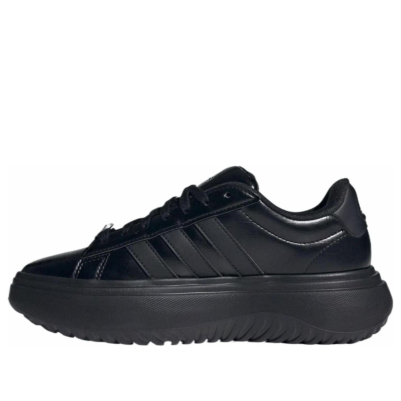 (WMNS) adidas Grand Court Platform 'All Black' JH8668