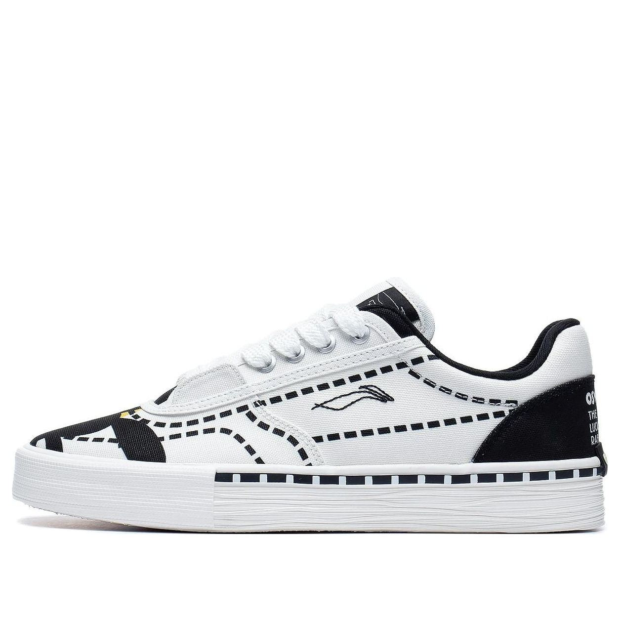 (WMNS) Li-Ning Oswald the Lucky Rabbit Skate Shoes 'White Black' AECT012-2