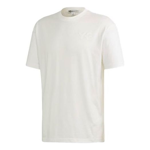 Men's Y-3 SS21 Casual Logo Short Sleeve White T-Shirt FN3359