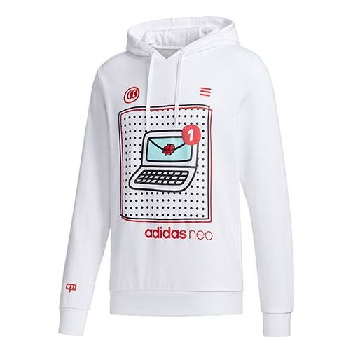 adidas neo M VLDAY HDY Sports Pullover White GE4292