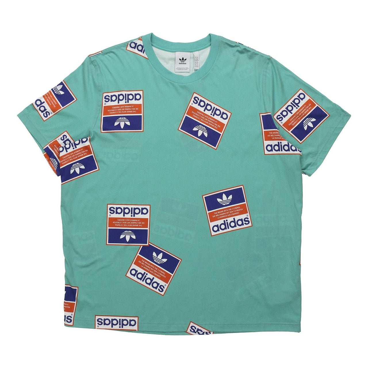 adidas originals Printing Round Neck Short Sleeve Green DV2073