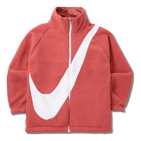 (WMNS) Nike logo lamb's wool reversible Stay Warm Stand Collar Jacket Red CZ4064-897