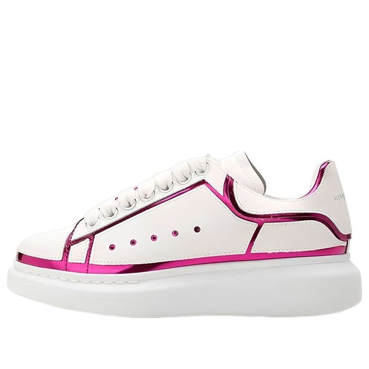 (WMNS) Alexander McQueen Trim Larry Oversized Trainers 'White Fuchsia' 708750WICGG9993