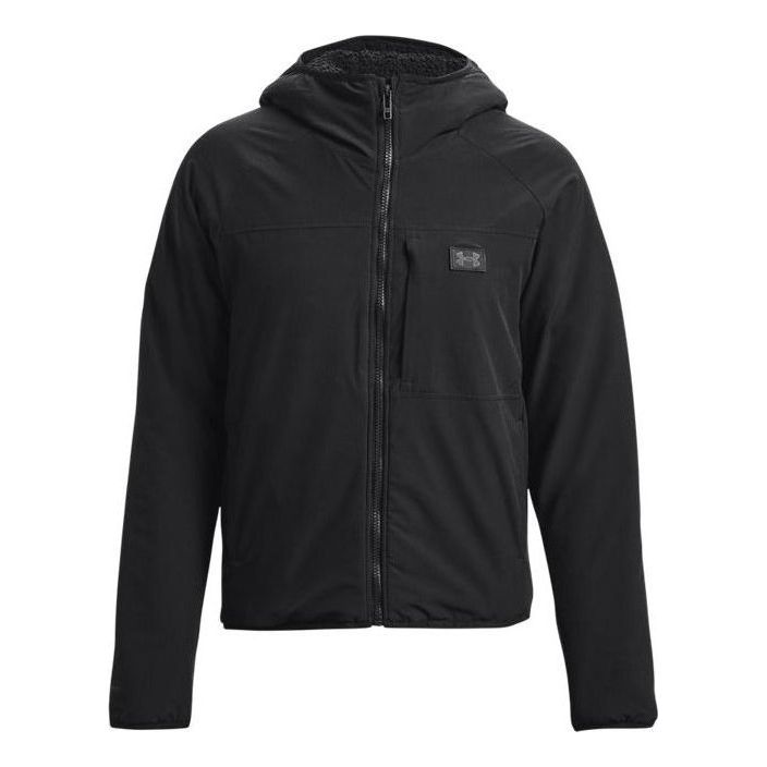 (WMNS) Under Armour Latitude Sherpa Full-Zip Hooded Jacket 'Black' 1373289-001