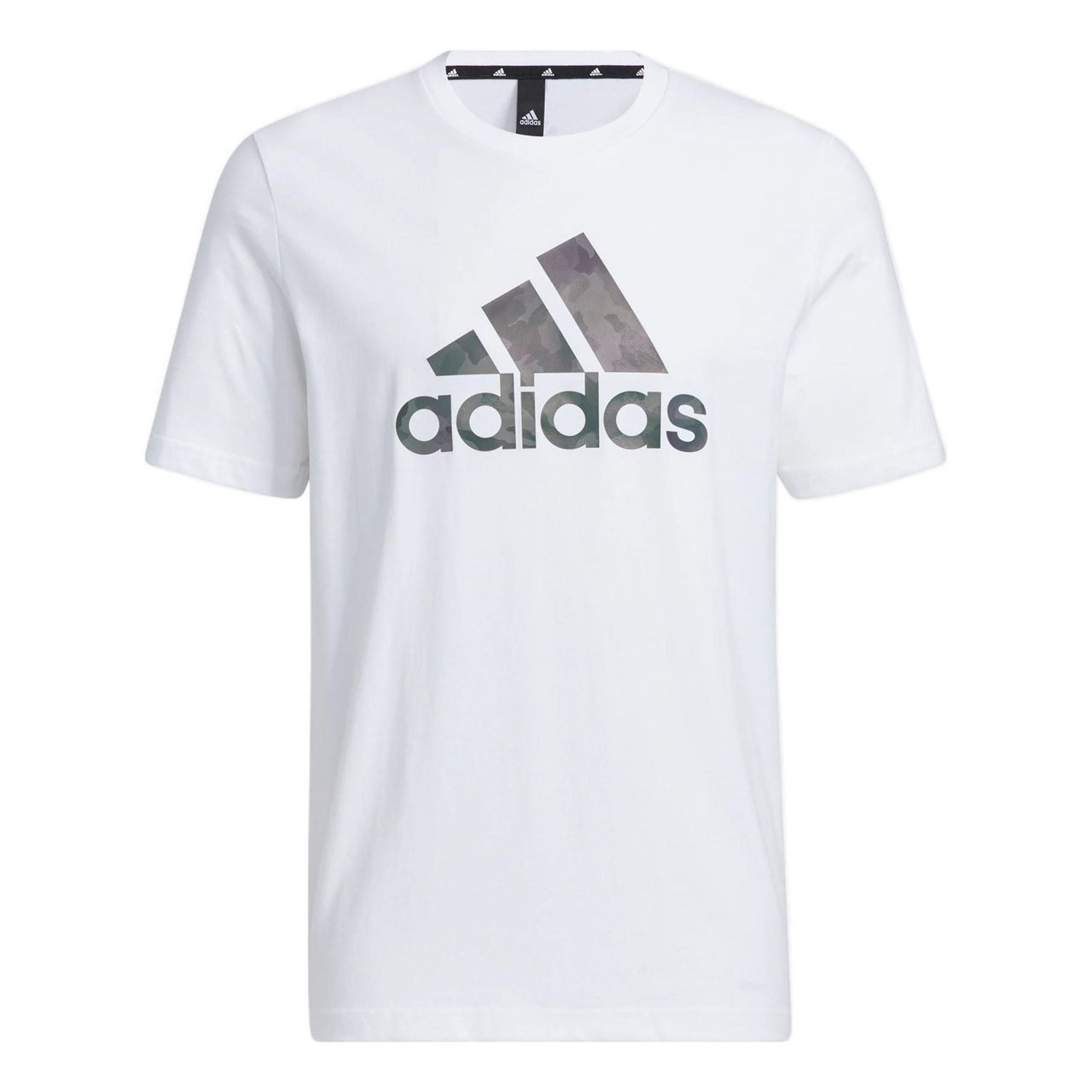 adidas Alphabet Logo Printing Sports Round Neck Short Sleeve White HE7425