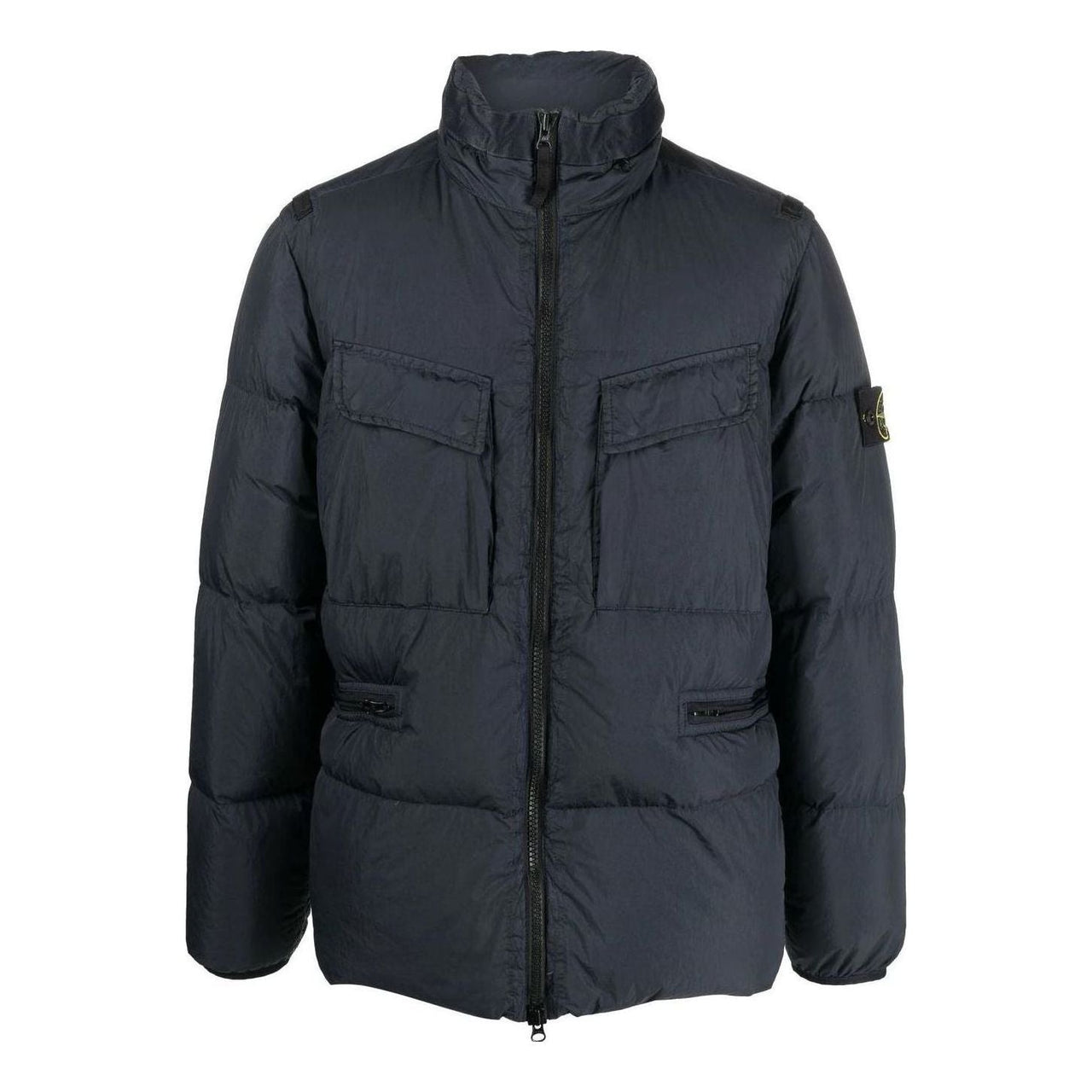 STONE ISLAND Waffen Patch Crinkle Labs Down Padded Jacket 'Black' 771540123-V0020