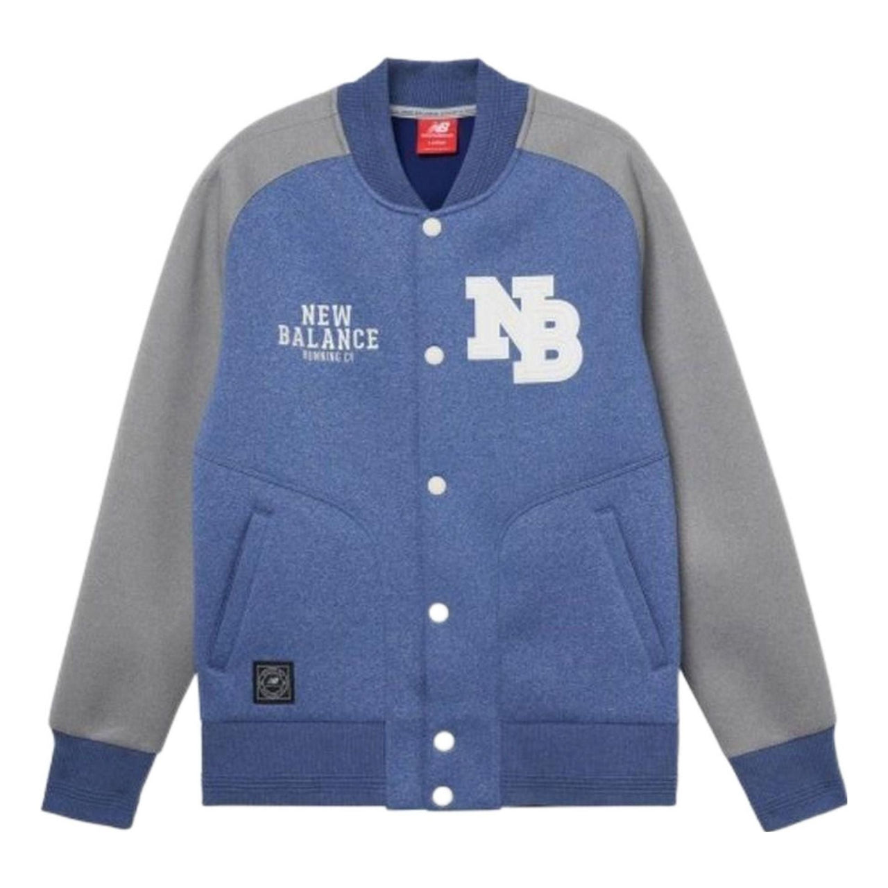 New Balance Stand Collar Woven Baseball Jacket 'Blue Grey' AMJ61606-BNH