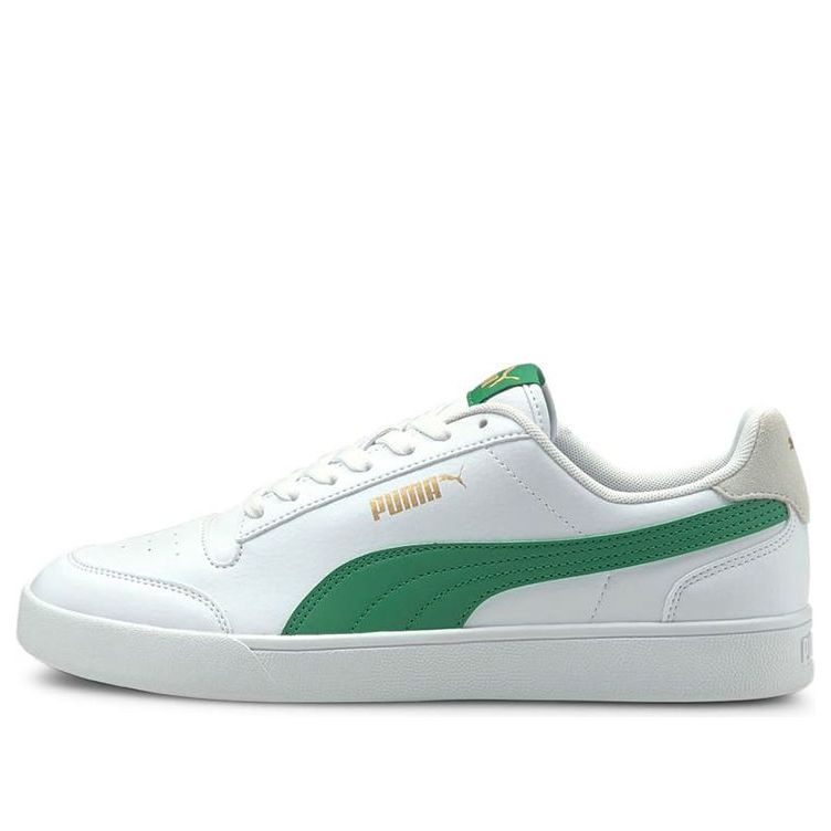 PUMA Unisex Shuffle Sneakers White/Green 309668-13