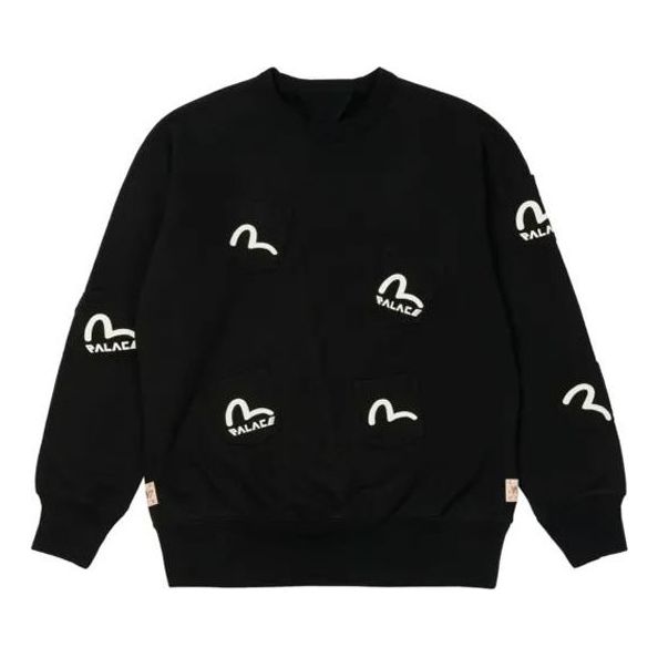 Palace X Evisu FW21 Multi Pocket Crew Sweatshirt 'Black' P21EVCW001