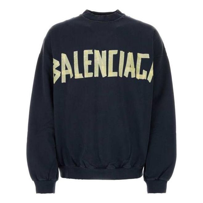 Balenciaga Tape Type Crewneck Sweatshirt 'Blue' 744701TOVB14140