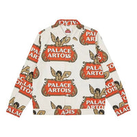 PALACE x Stella Artois Crossover Full Print Pattern Logo Jacket White PAL-SS21-7