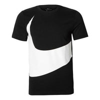 Nike Sportswear Big Swoosh Tee Large Casual Sports Short Sleeve Black AR5192-010