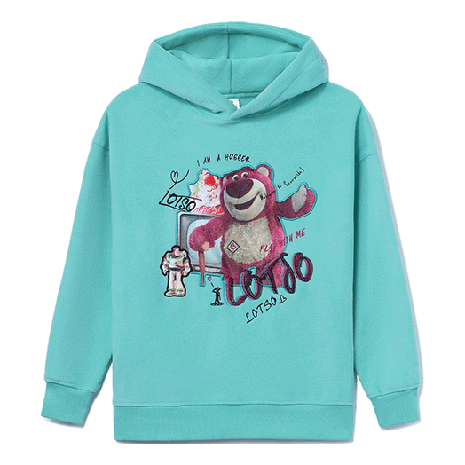 (WMNS) Li-Ning x Disney Toy Story Graphic Hoodie 'Mint Green' AWDR760-1