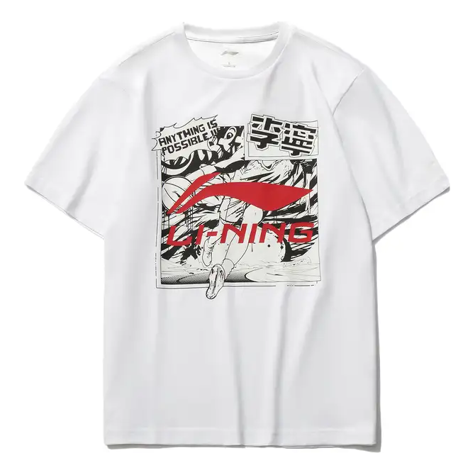 Li-Ning Graphic Loose Fit T-shirt 'White' AHSR401-1