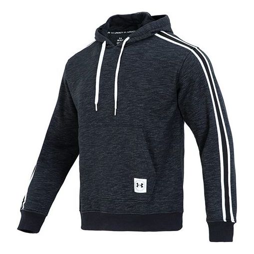 Under Armour Essential Heritage Fleece Hoodie 'Black White' 1373813-001