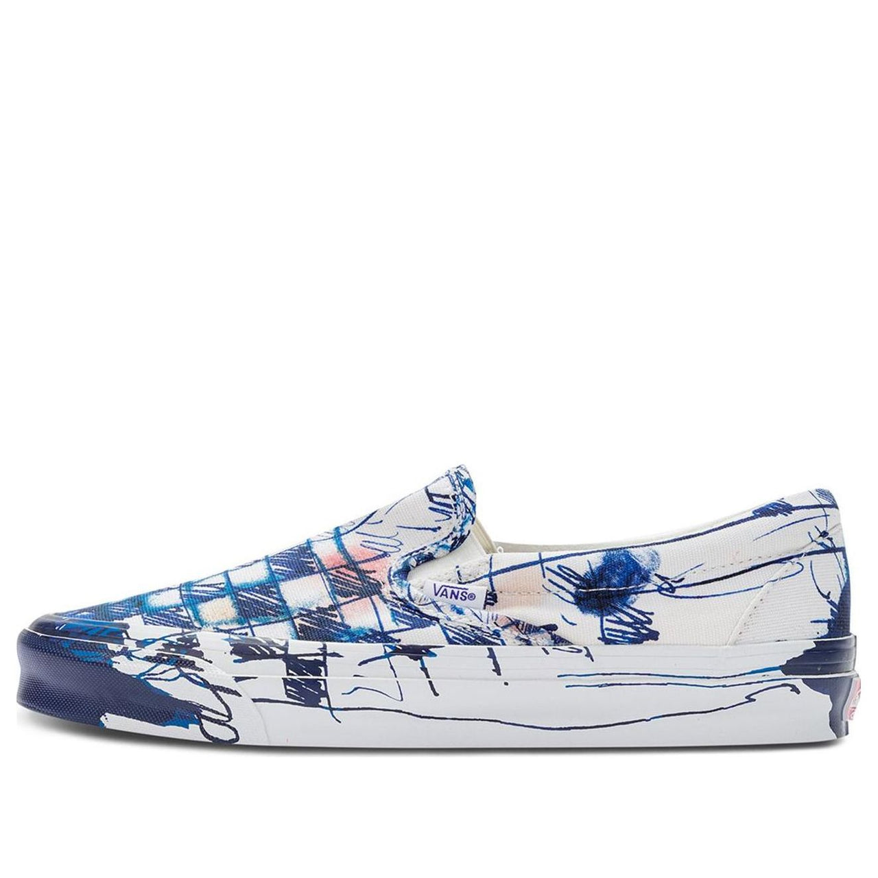 Vans Connor Tingley x OG Classic Slip-On LX 'Checkerboard - White Blue' VN0A45JK61P