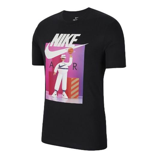 Nike Sportswear Printing Short Sleeve 'Airman Futura Black' CW0411-010
