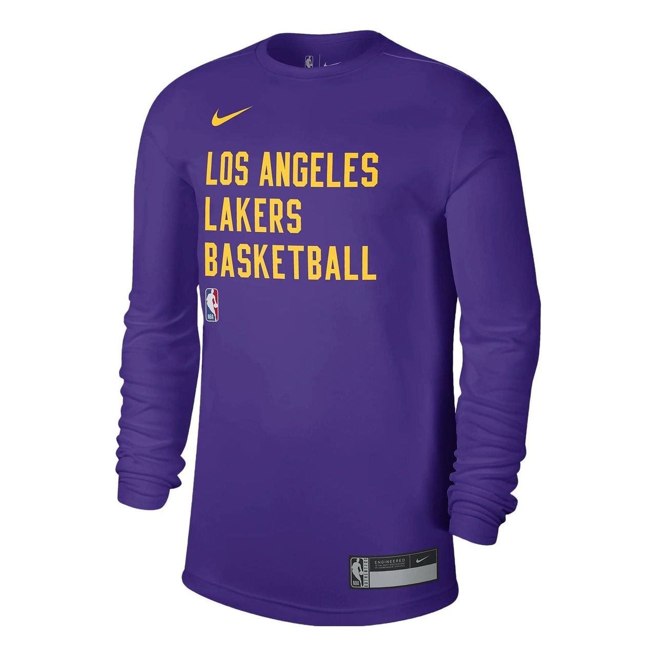 Nike x NBA Los Angeles Lakers Dri-FIT Training Long Sleeve T-shirt 'Purplr' FD9953-504